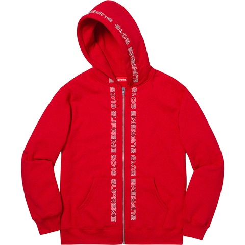 Supreme Topline Zip Up Sweatshirt - Red