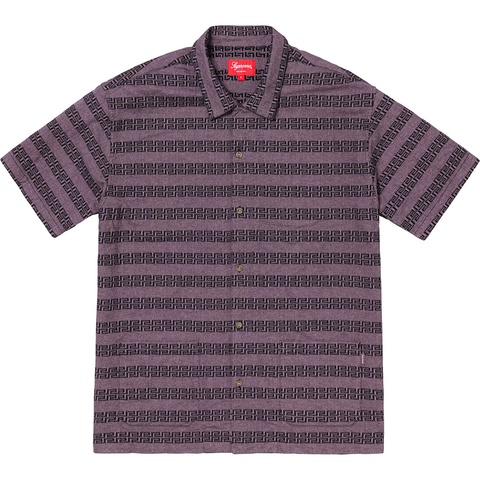 Supreme Key Stripe S/S Shirt - Purple