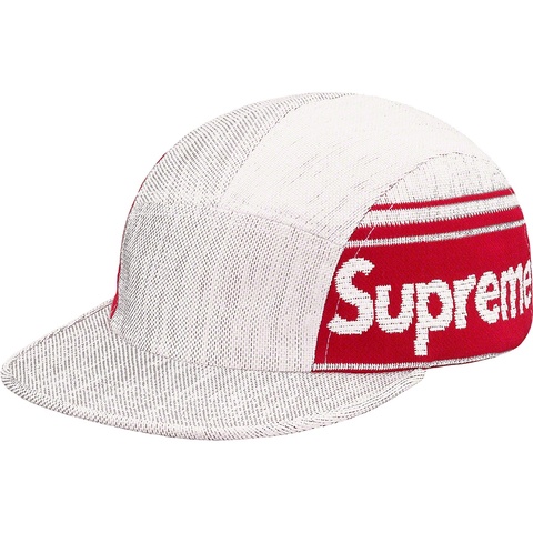 Supreme Raffia Woven Logo Camp Cap - White