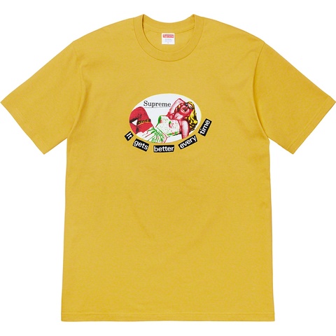 Supreme It Gets Better Every Time Tee - Acid Yellow