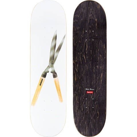 Supreme Shears Skateboard - White - 8.25" x 32.25" 