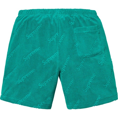 パンツ Supreme Terry Jacquard Logo Short Teal Terry Jacquard Logo Short - spring/summer 2019 - Supreme