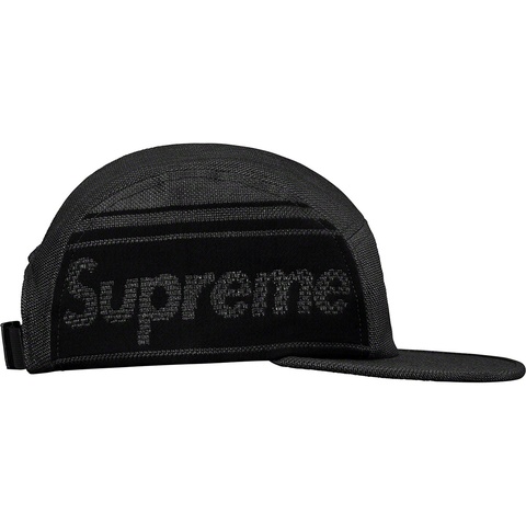 Supreme Raffia Woven Logo Camp Cap - Black
