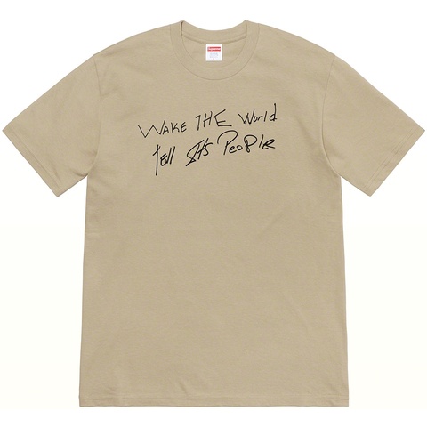 Supreme Buju Banton Wake The World Tee - Clay