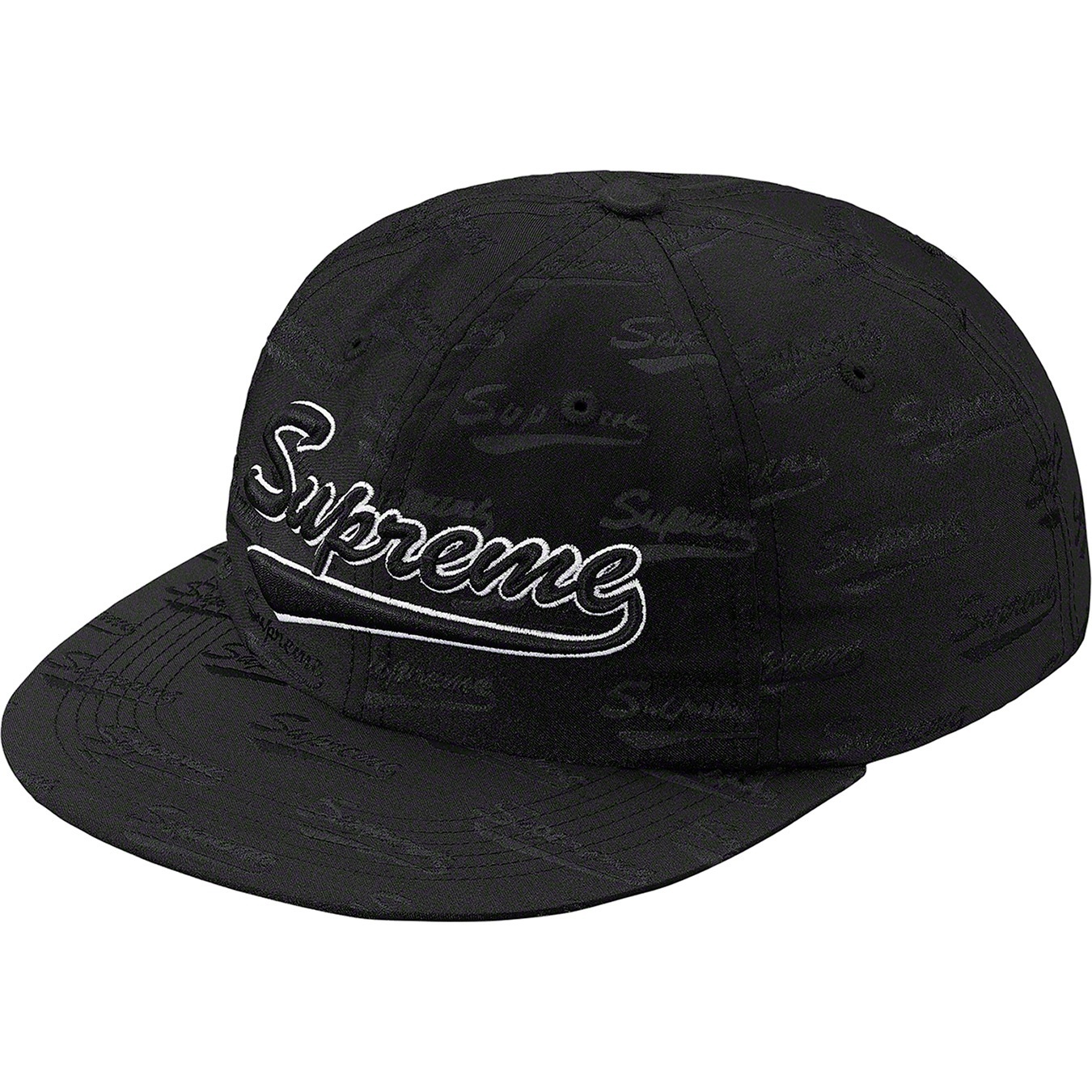 Supreme Jacquard Script 6-Panel (SS19) - Black - $54