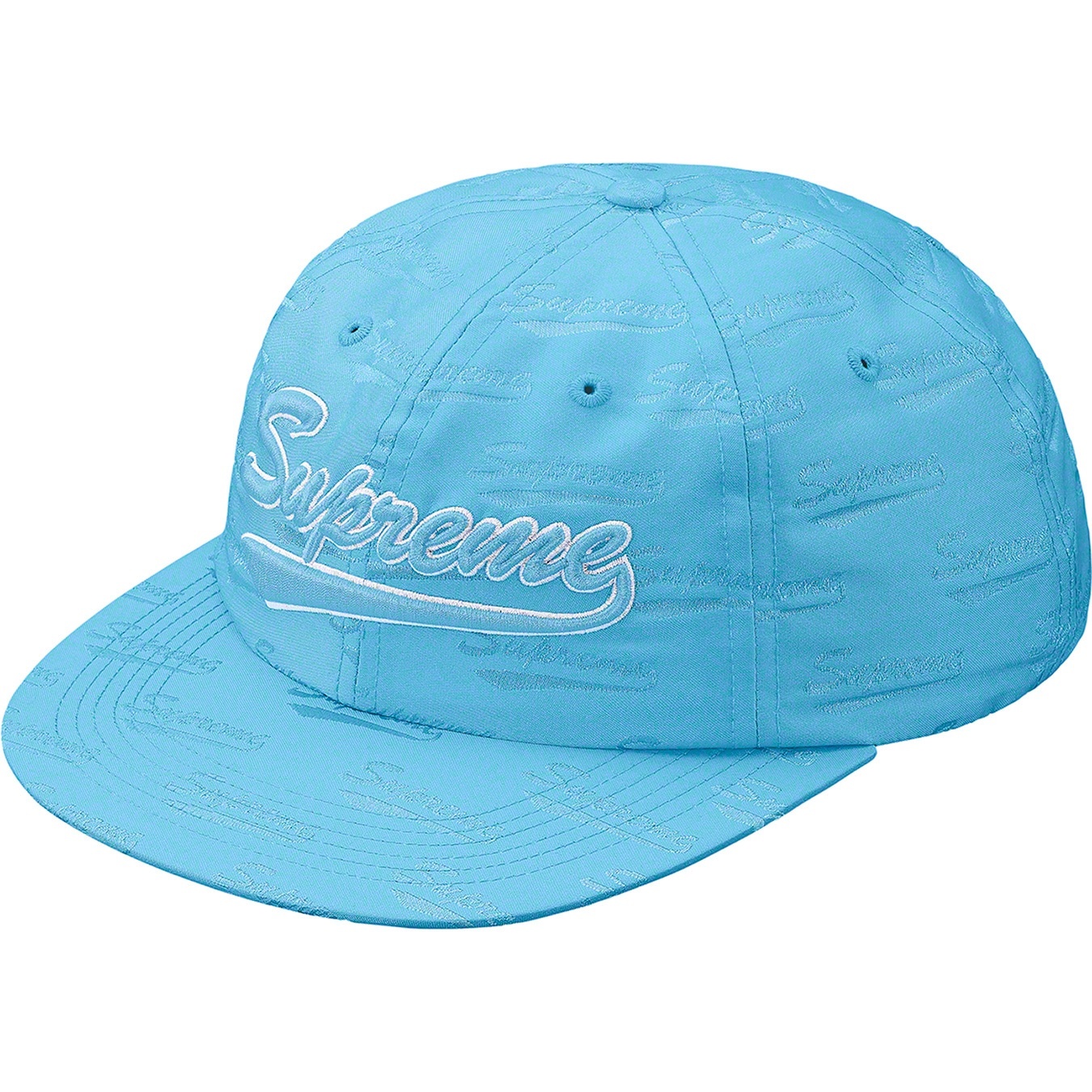 Supreme Jacquard Script 6-Panel (SS19) - Light Blue - $54