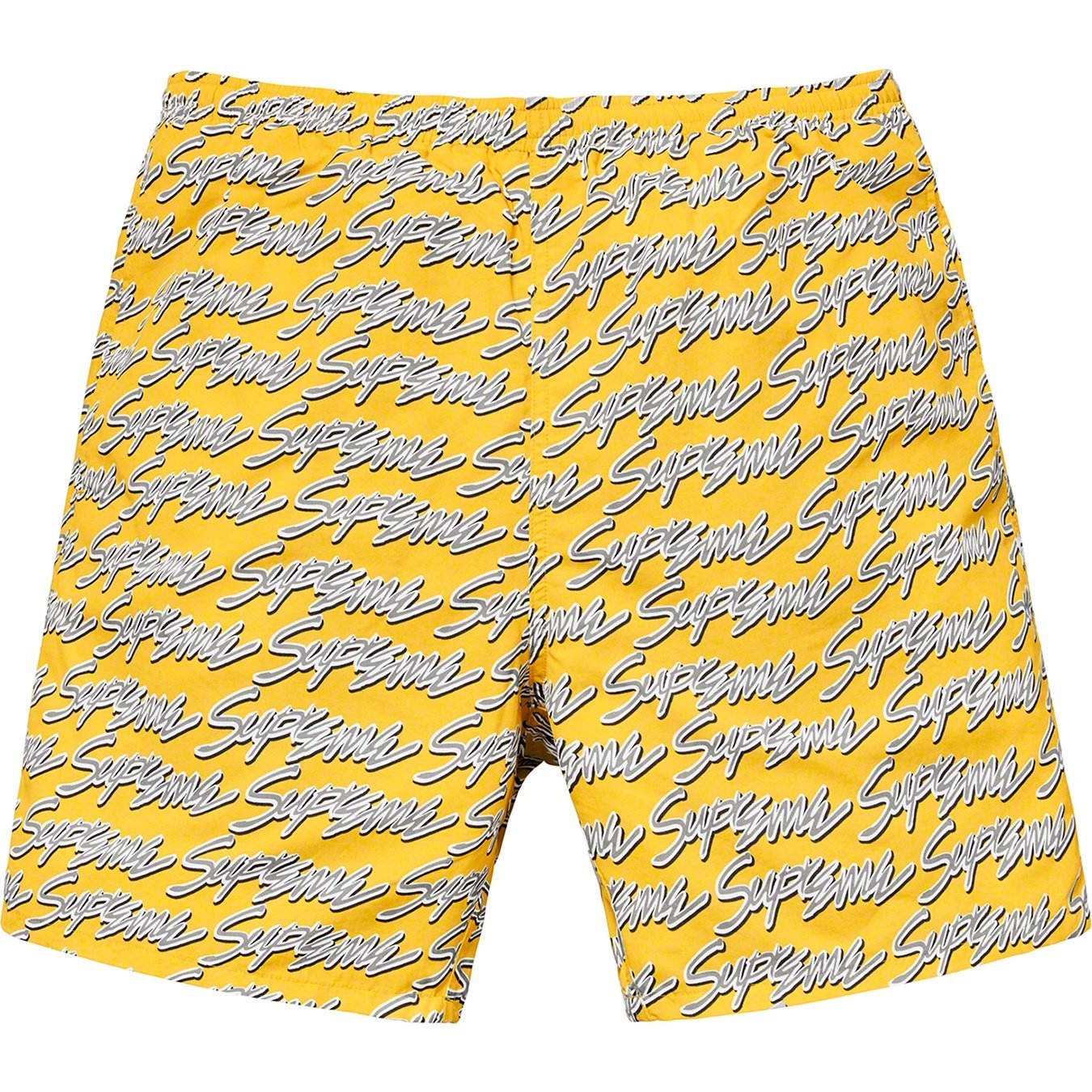 Supreme Signature Script Logo Water Short (SS19) - Yellow - $118