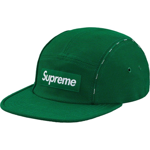 Supreme Pique Piping Camp Cap - Green