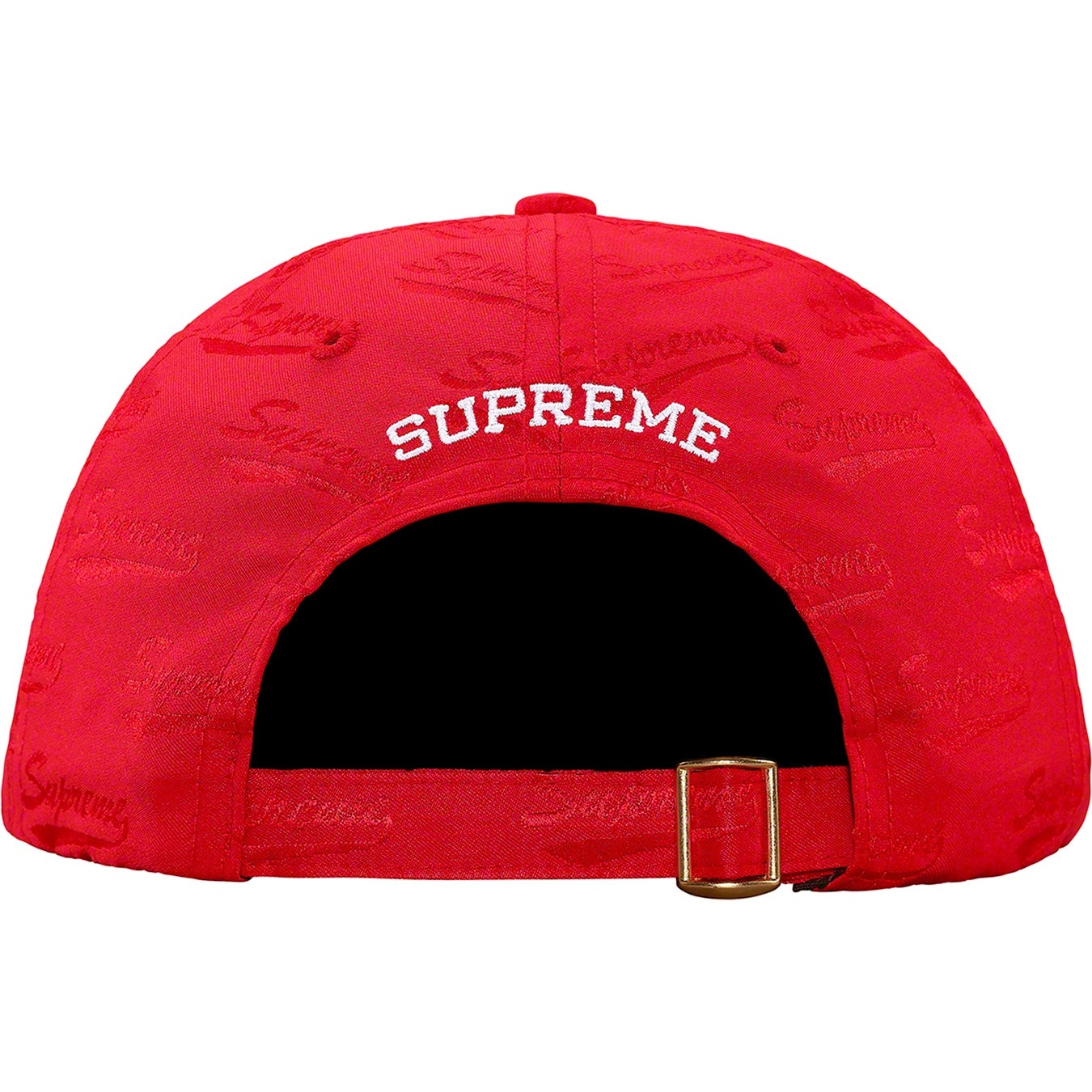 Supreme Jacquard Script 6-Panel (SS19) - Red - $54