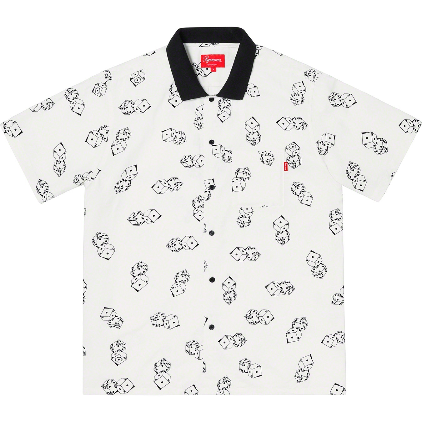 Supreme Dice Rayon S S Shirt (SS19) - White - $138