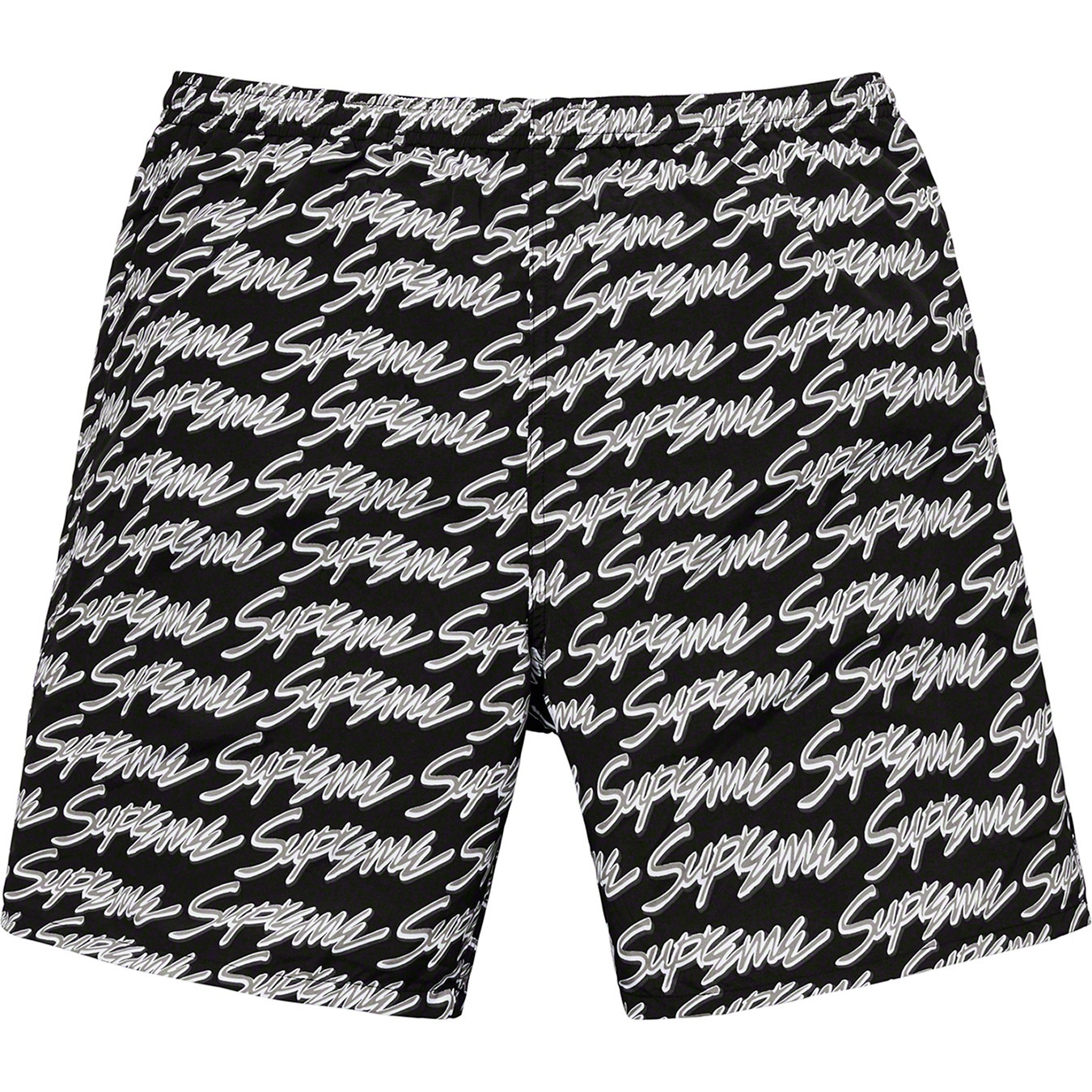Supreme Signature Script Logo Water Short (SS19) - Black - $118