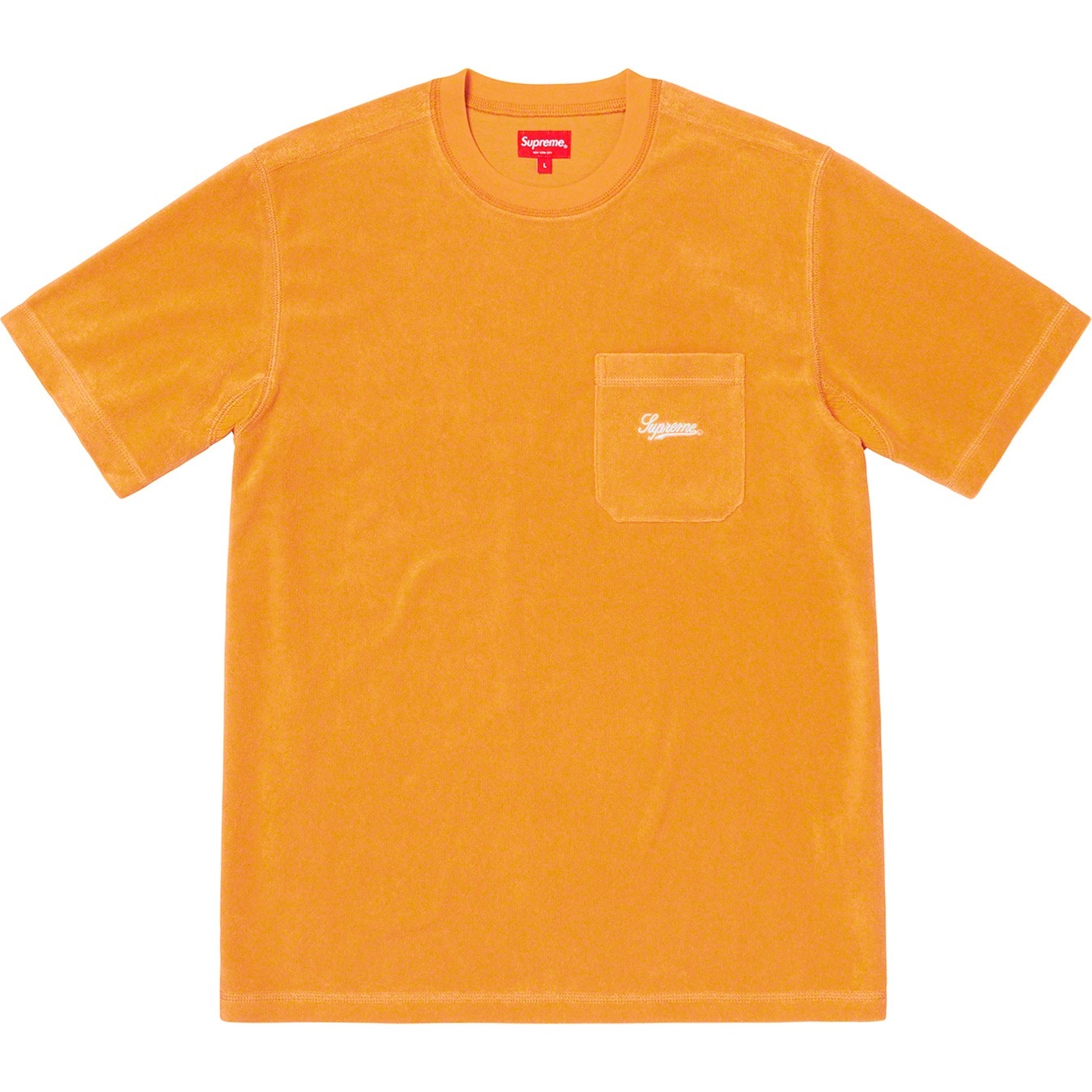 Supreme Terry Pocket Tee (SS19) - Gold - $78