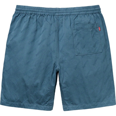 Supreme Jacquard Logos Twill Short - Slate