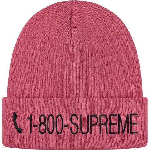Supreme 1-800 Beanie - Dusty Magenta