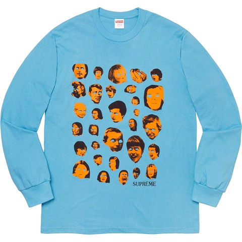 Supreme Faces L/S Tee - Light Slate
