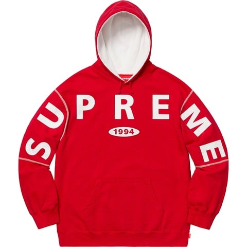 Supreme Spread Logo Hooded Sweatshirt - Red