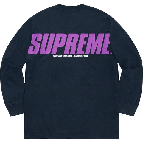 Supreme Trademark L/S Top - Navy