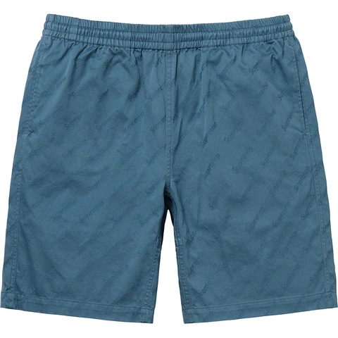Supreme Jacquard Logos Twill Short - Slate
