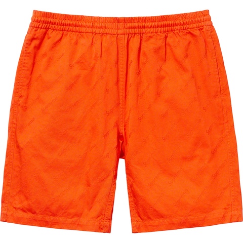 Supreme Jacquard Logos Twill Short - Orange
