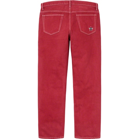 Supreme Washed Regular Jean - Red