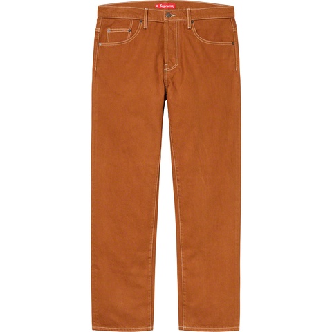 Supreme Washed Regular Jean - Light Brown
