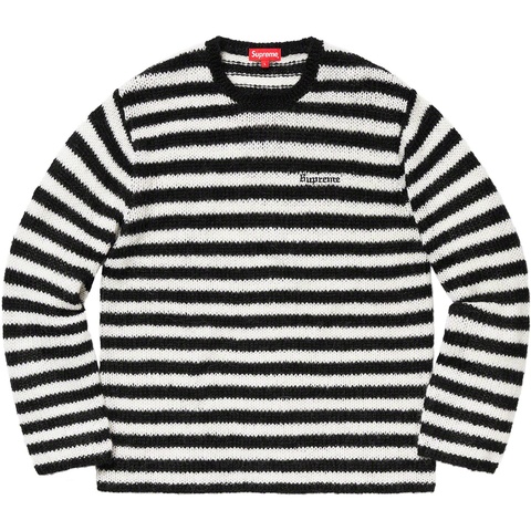 Supreme Stripe Mohair Sweater - Black