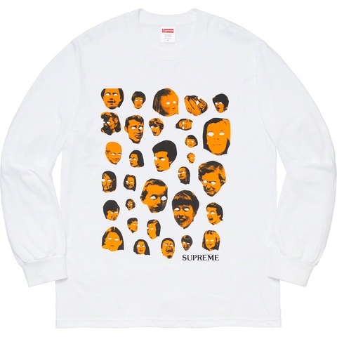Supreme Faces L/S Tee - White
