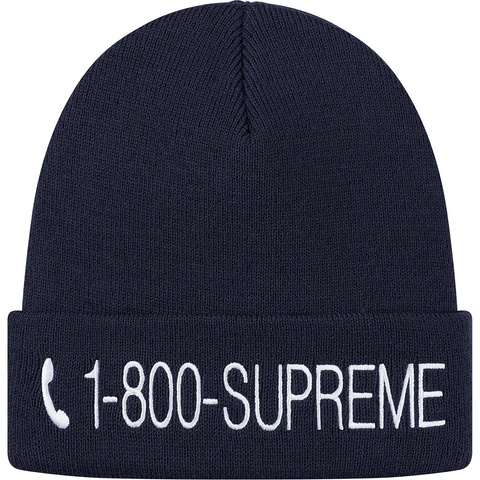 Supreme 1-800 Beanie - Navy