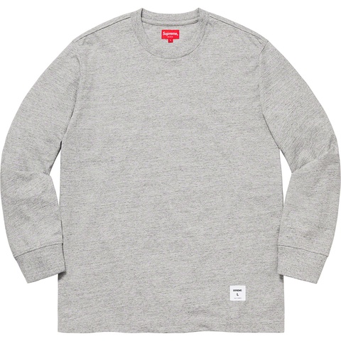 Supreme Trademark L/S Top - Heather Grey