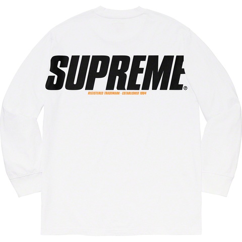 Supreme Trademark L/S Top - White