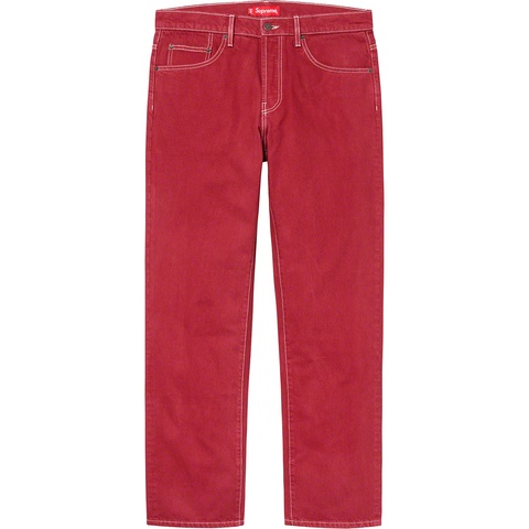 Supreme Washed Regular Jean - Red