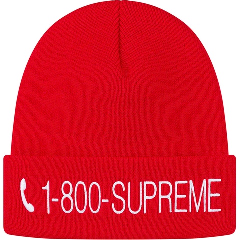 Supreme 1-800 Beanie - Red