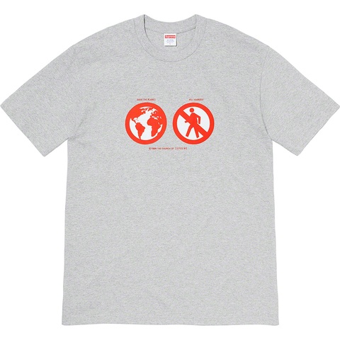 Supreme Save The Planet Tee - Heather Grey
