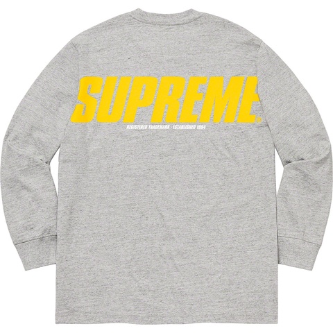 Supreme Trademark L/S Top - Heather Grey