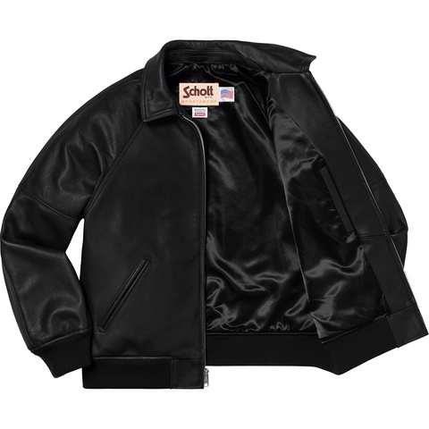 Martin Wong/Supreme Schott® 8-Ball Leather Varsity Jacket - Supreme