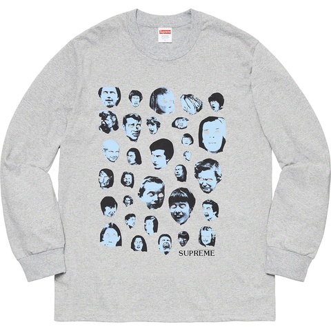 Supreme Faces L/S Tee - Heather Grey