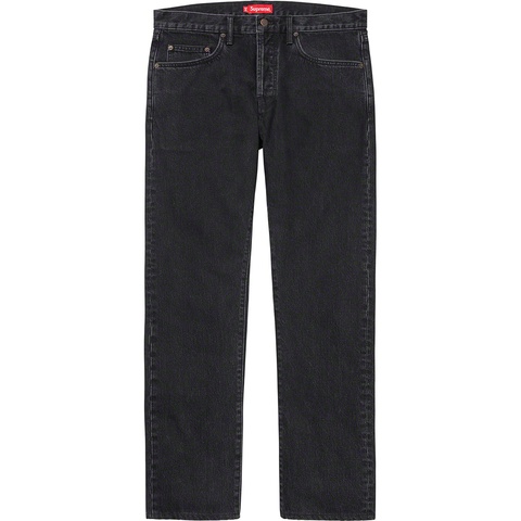 Supreme Stone Washed Black Slim Jean - Washed Black