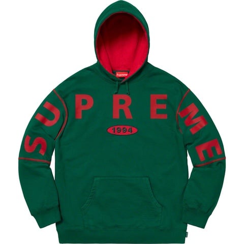 Supreme Spread Logo Hooded Sweatshirt - Dark Green