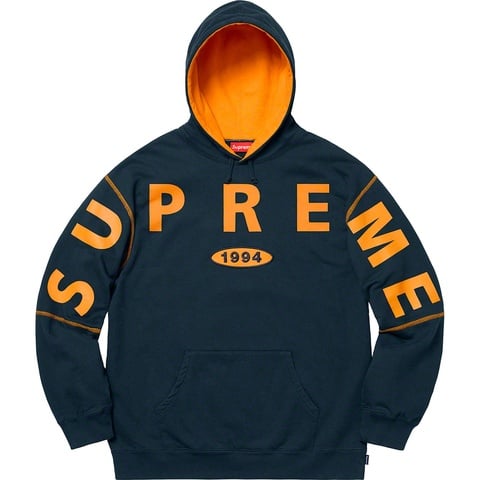 Supreme Spread Logo Hooded Sweatshirt - Navy