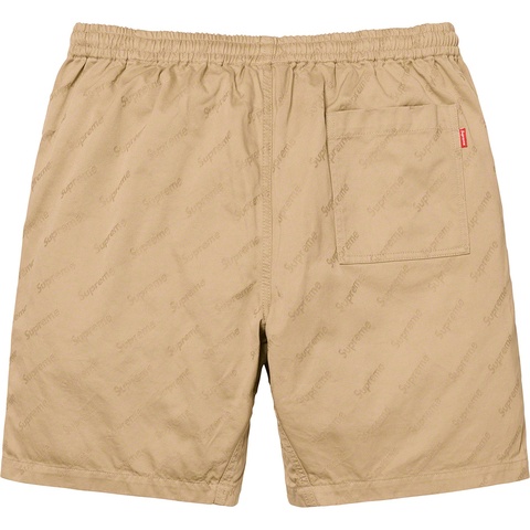Supreme Jacquard Logos Twill Short - Tan