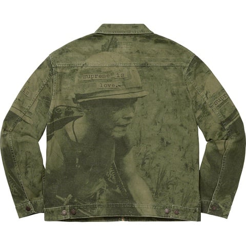 Supreme Supreme Is Love Denim Work Jacket - Olive