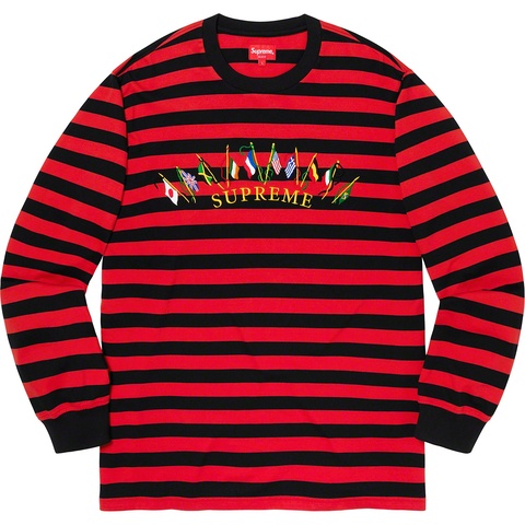 Supreme Flags L/S Top - Red Stripe