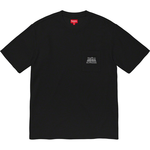 Supreme Waffle Pocket Tee - Black