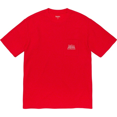 Supreme Waffle Pocket Tee - Red