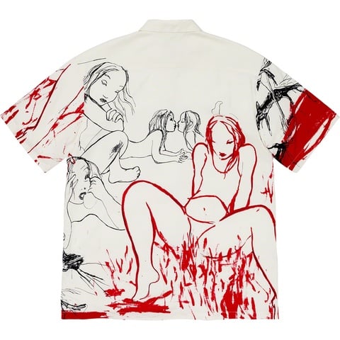 Supreme Rita Ackermann/Supreme Rayon S/S Shirt - White