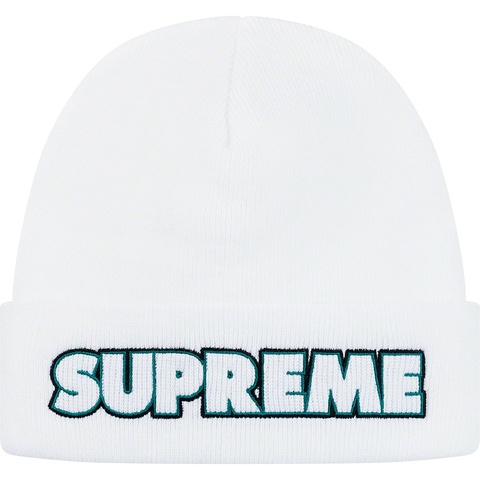 Supreme Outline Beanie - White