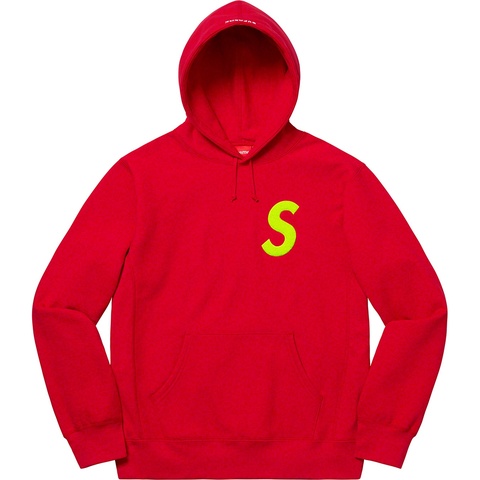 Supreme S Logo Hooded Sweatshirt - Red