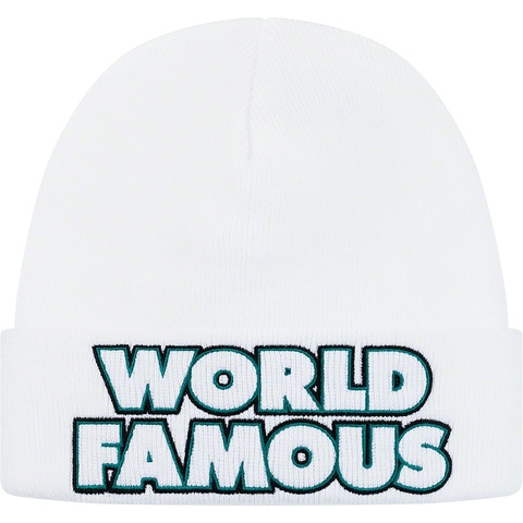 Supreme Outline Beanie - White