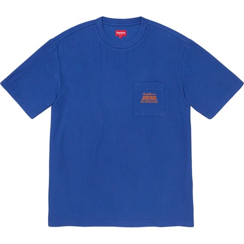 Supreme Waffle Pocket Tee - Royal