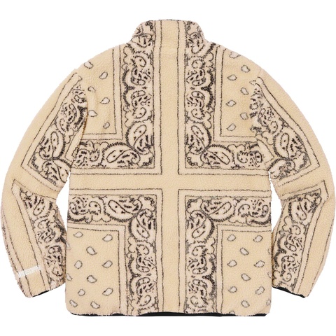 Supreme Reversible Bandana Fleece Jacket - Tan